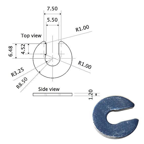 Single WT4 Open Washer Large