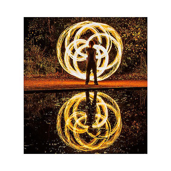 Pair of Pro Technora Medium Monkey Fist Fire Poi