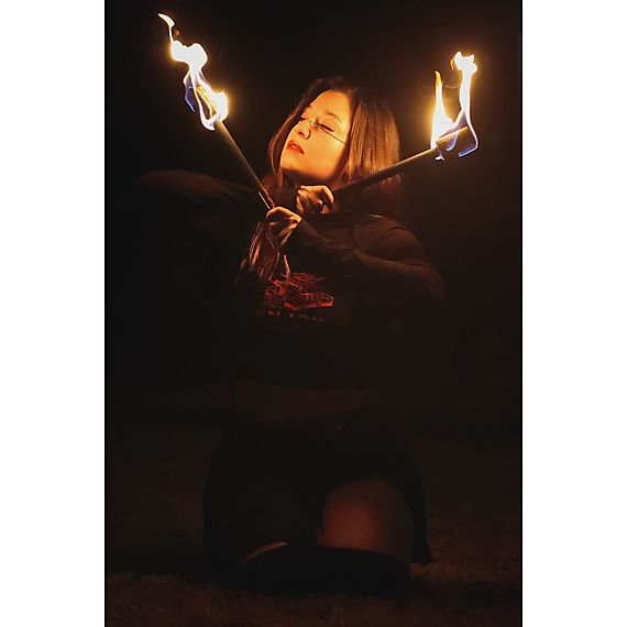 Single Fire Nunchaku with 75mm wicks