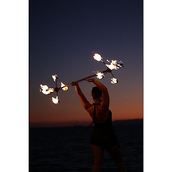 Ultimate Dragon - Fire Staff with 10 Head Design