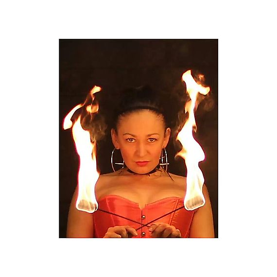 Single Hollow 50mm 2inch Fire Torch with Pro Knob Counter Weight