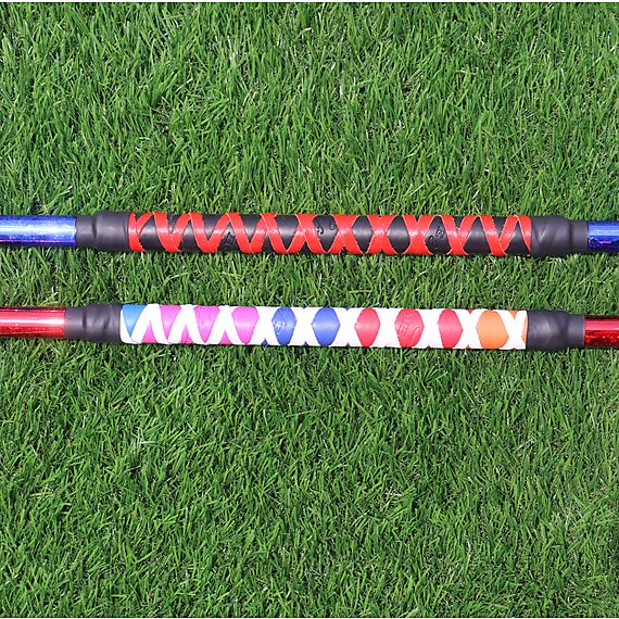 Pair of Short Twirling Fire Batons with Leather Binding