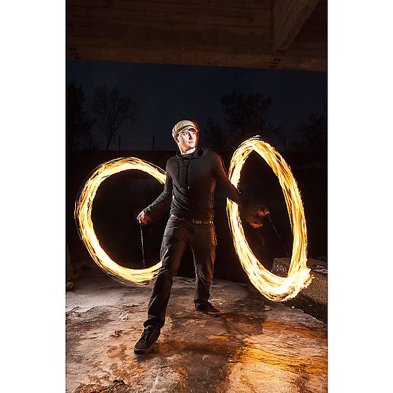 Pair of Pro Technora Extra Large Block Fire Poi