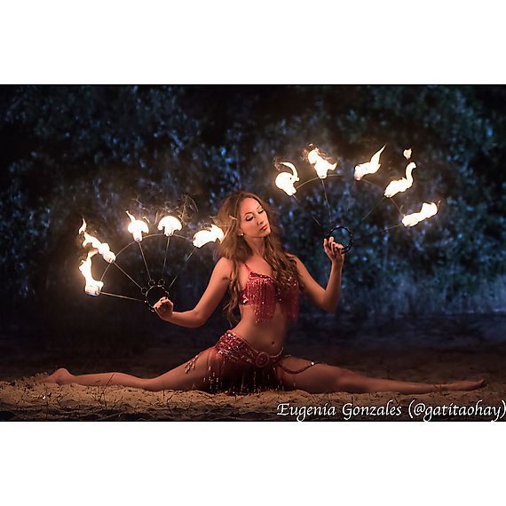 Paire de grands ventilateurs Ring Fire avec kit de mèche de 2 pouces - Créez le vôtre