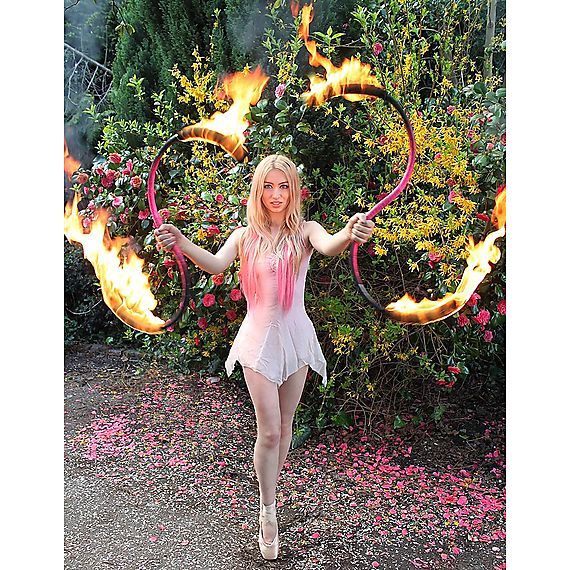 Pair of Fire S-Staffs with 6inch 152mm wicks