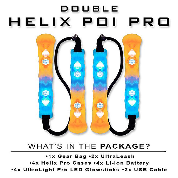 Double Helix LED Poi Pro Set