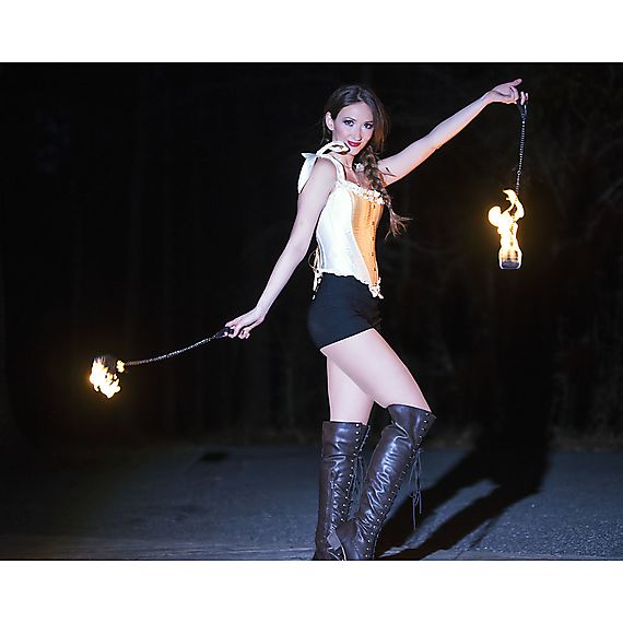 Pair of Pro Medium Cathedral Fire Poi