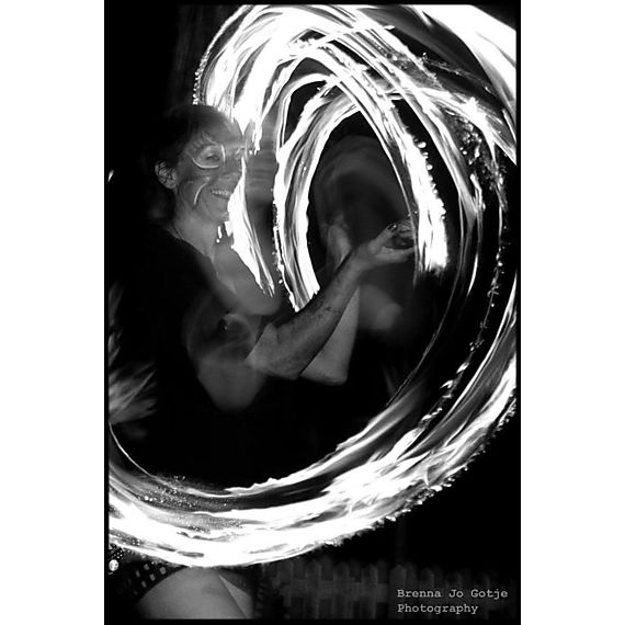 Pair of Double Cathedral Oval Twist Chain Fire Poi