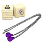 Silver Chain Purple Knobs