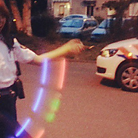 Police with new siren.