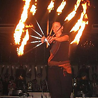 fire sparkling stage