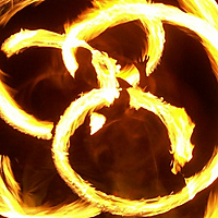 fire dragons in flight