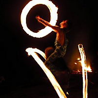 two story fire spinner