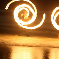 Fire Spirals in the Water