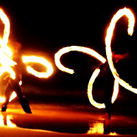 Fire Flowers in the Water