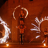 Fire Castle in Poland