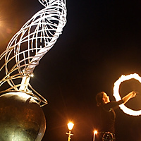 FirePoise with Hoop Lady, Belfast