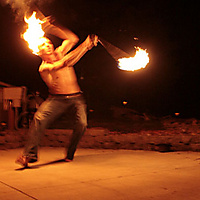 Yes I Spin Poi With My MoHawk On Fire & Yes it is Intensional