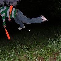 Spinning Poi Gives you Wings(Doing a butterfly kick)