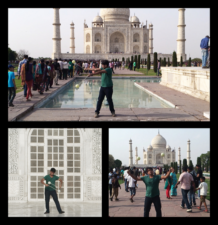 Spinning Poi at the Taj Mahal