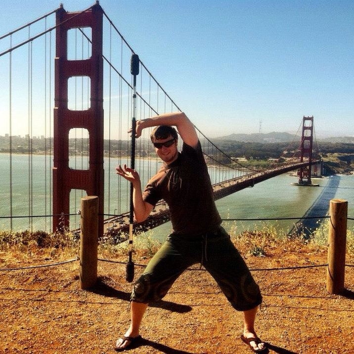 Staff spinning at Golden Gate Bridge Overlook