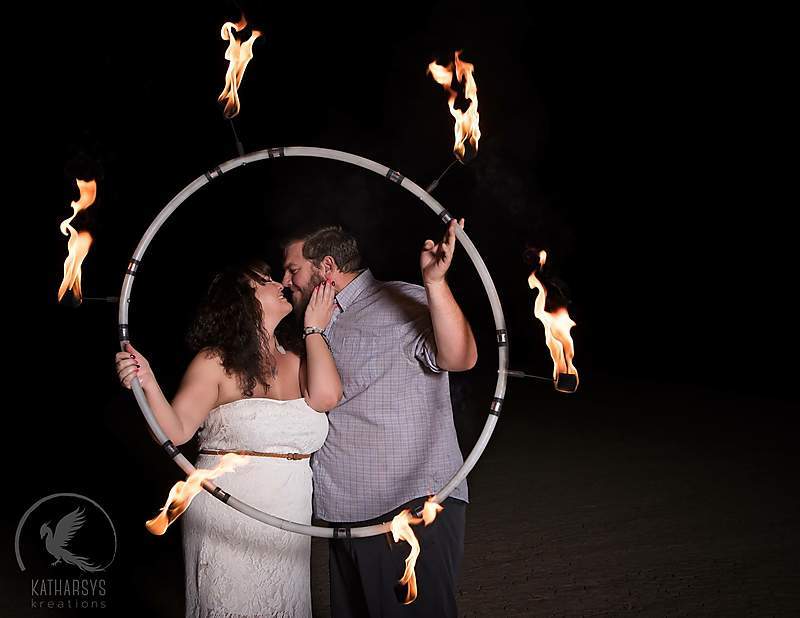 Fire Hoop Engagement Photot