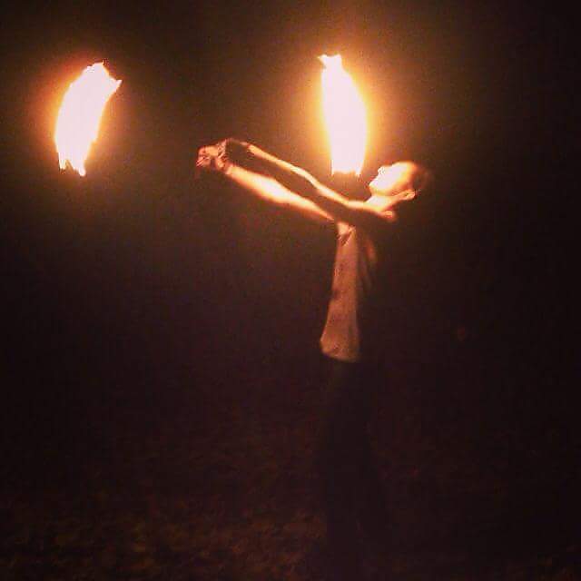 First time spinning fire