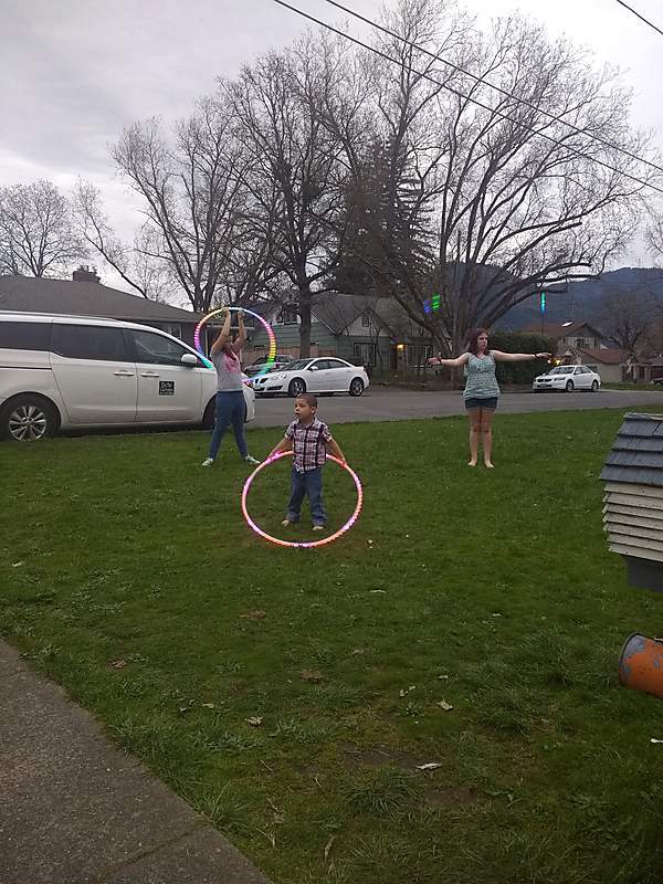 Grandkids hoops and Poi