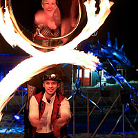 Fire acro duet in Breck