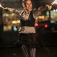 having good fun with pyros