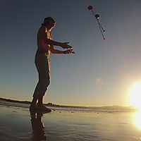 Poi sunset at byron bay  australia
