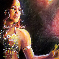 Fire Fans bellydance with the beautiful Briana