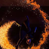 No Handed Cartwheel with Lycopodium Sticks