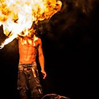 Back spin Flame balls :D