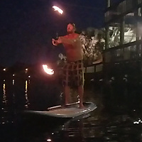 Fire poi on the water..
