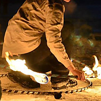 Fire Colored Igloo Ice