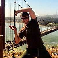 Staff spinning at Golden Gate Bridge Overlook