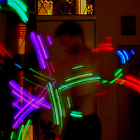 Practice with ninja poi