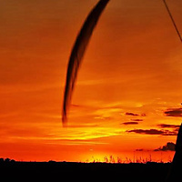 Sunset flag poi
