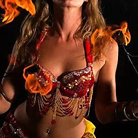 belly dancing with fire