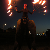 Mystical creatures with fire