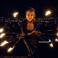 Fire Fingers Above the City