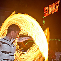 Inside a fire vortex