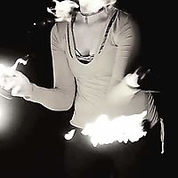 A fox playing with fire