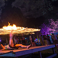 Fire Poi in the Jungle