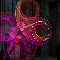 Hoop Flower-Colors of the sunset