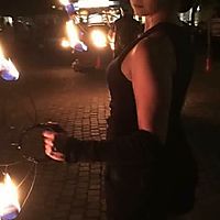 Lotus flames in blue