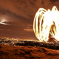 Monkey fist under the moon