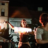 Never back away from a sword fight.