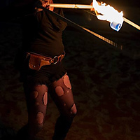 fire square on the beach